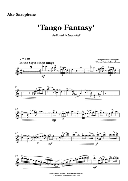 'Tango Fantasy' Alto Sax Part image number null