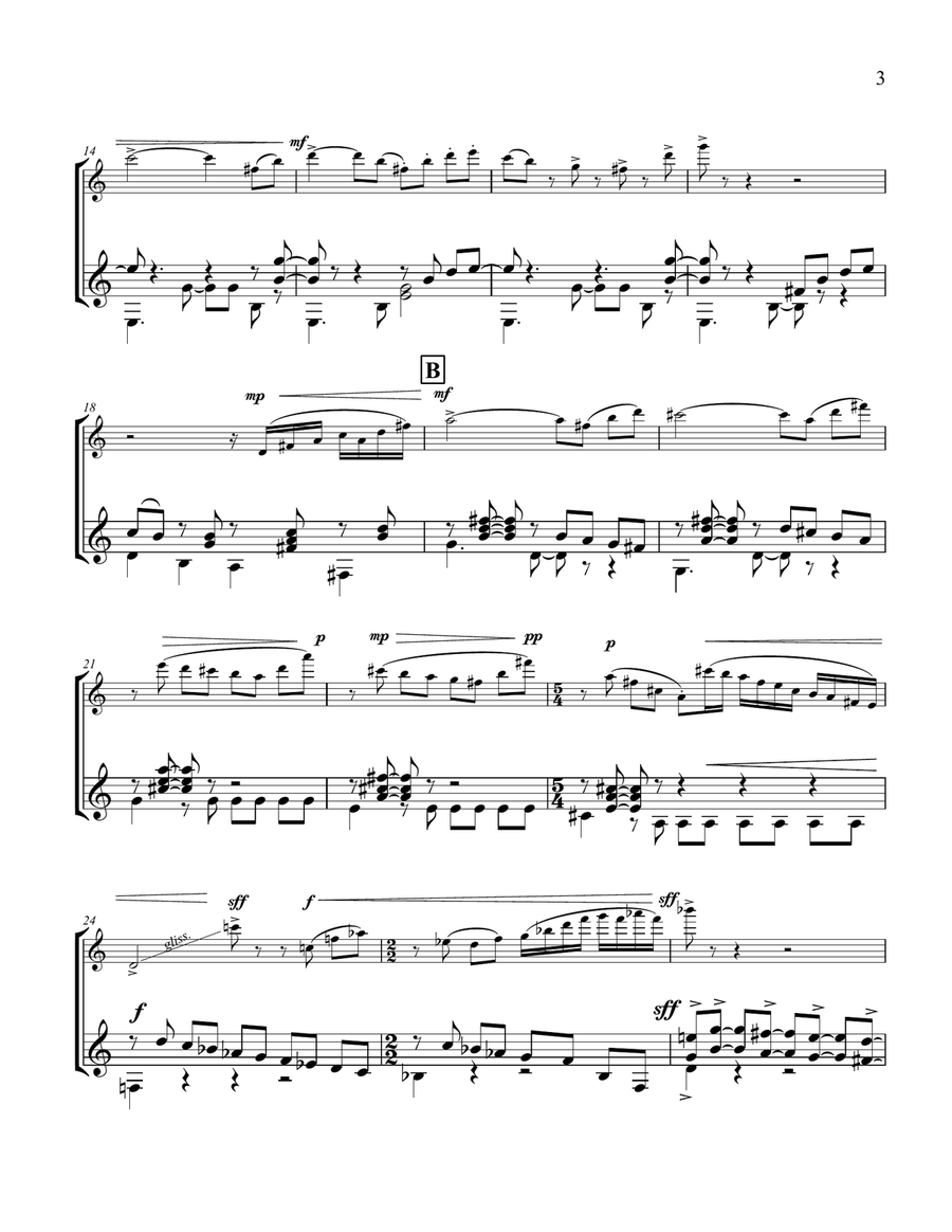 Suite for Flute and Guitar Chamber Music scores gallery preview page 3