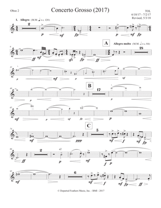 Concerto Grosso (2017) oboe 2