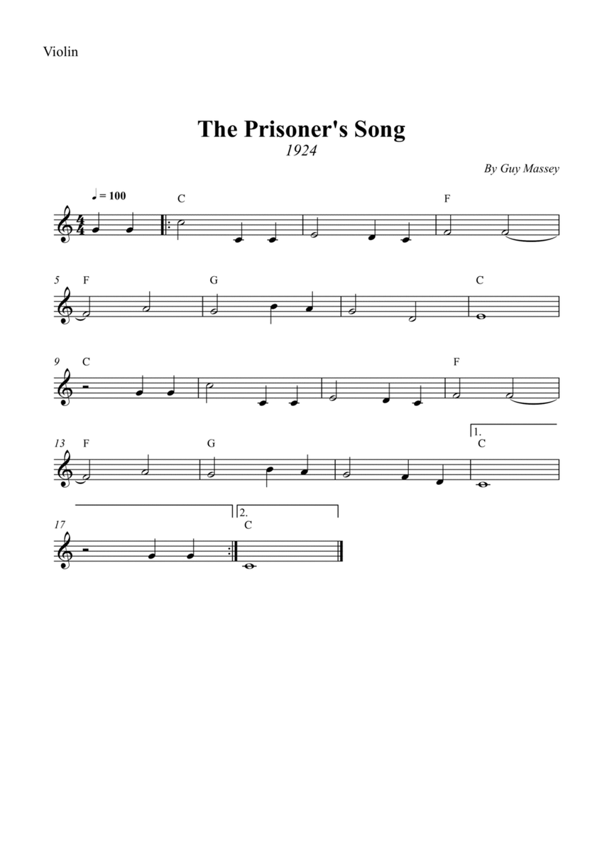 The Prisoner's Song image number null