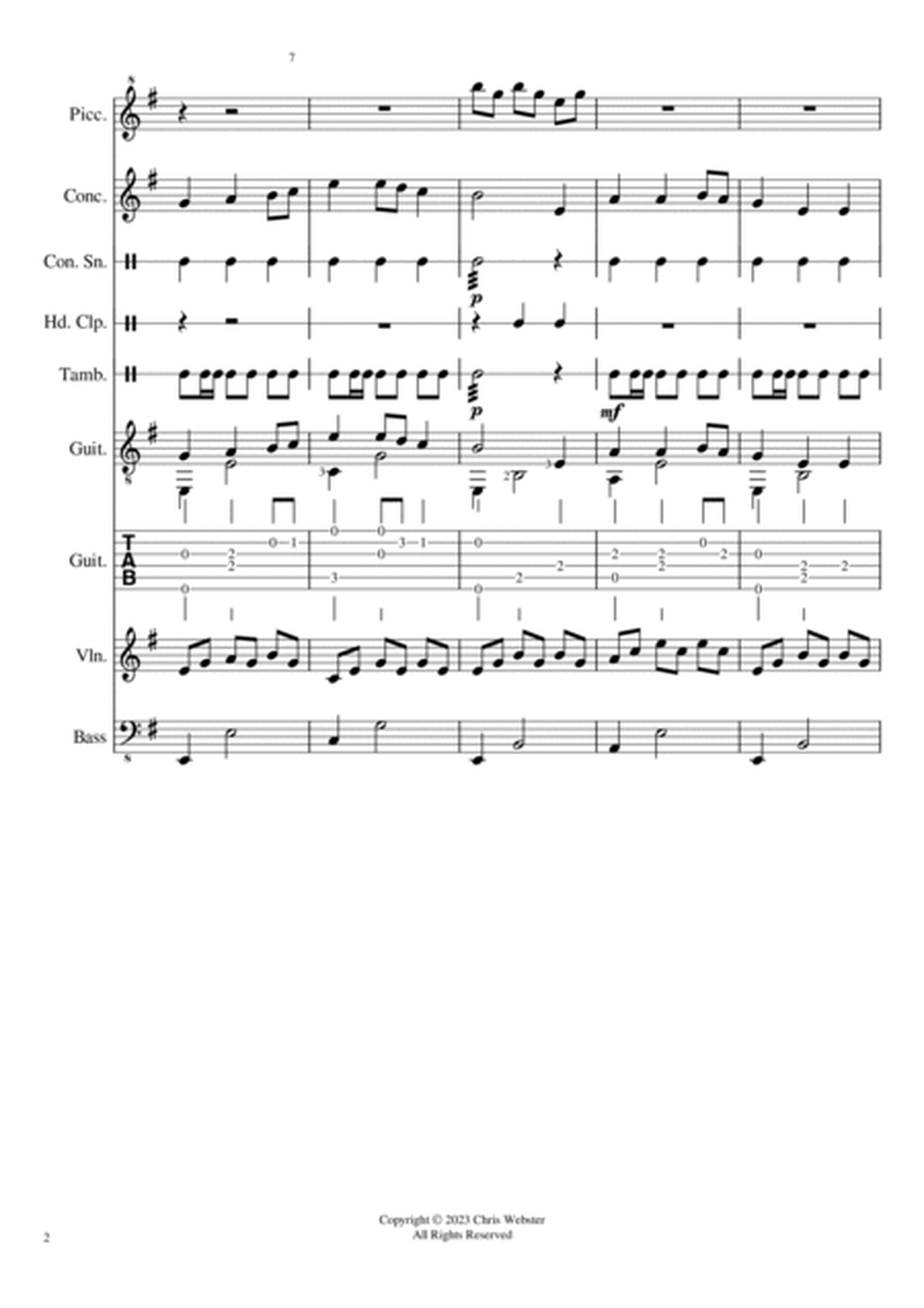 Bold Grenadier for Guitar and Folk Combo - Score Only image number null