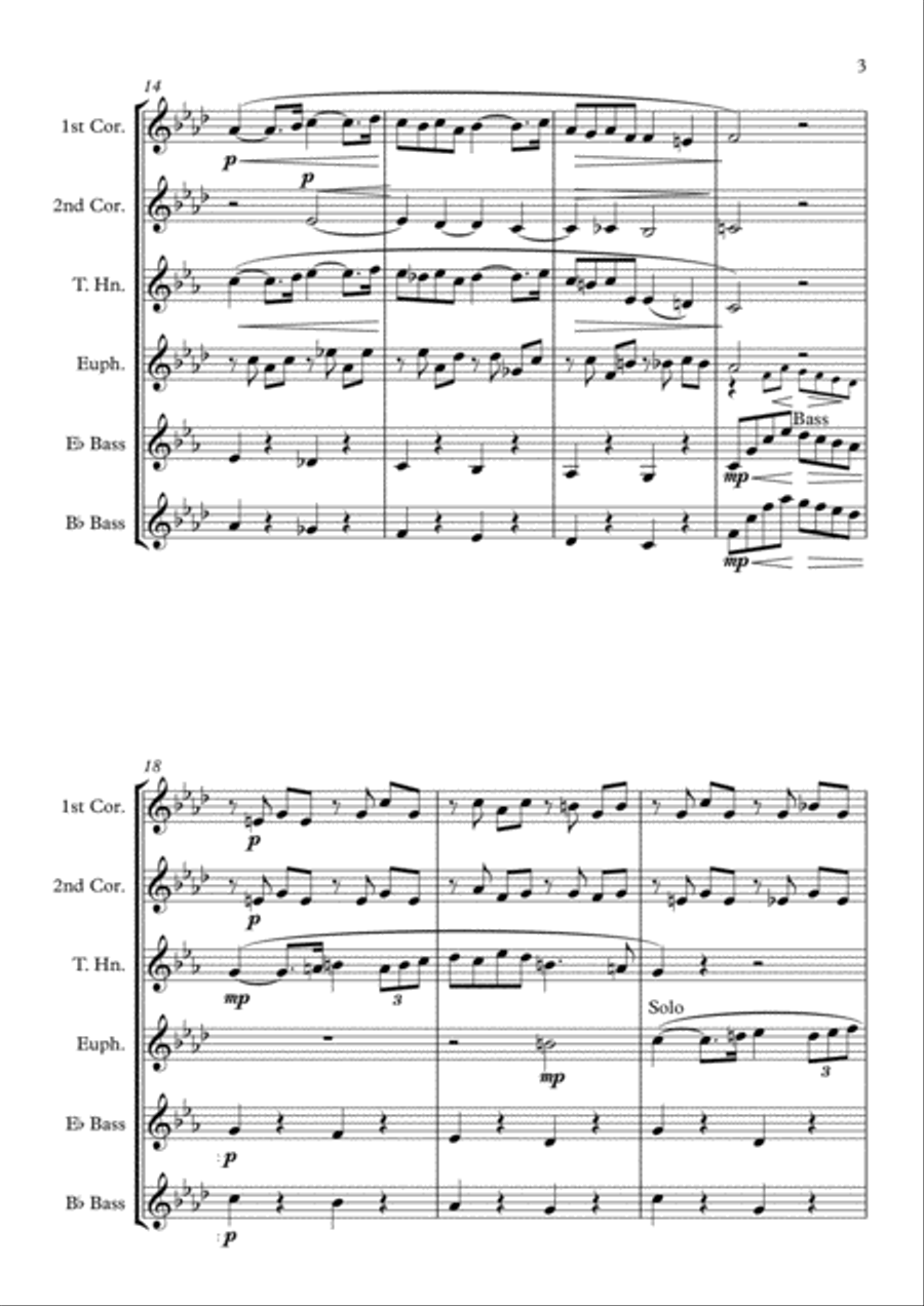 Pavane (Op. 50) - Brass Quintet Brass Quintet scores gallery preview page 3