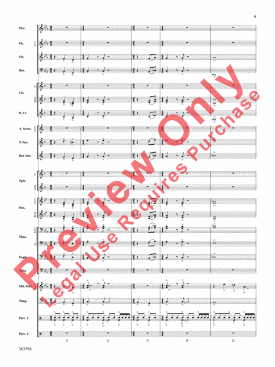 Vision Quest Concert Band scores gallery preview page 10