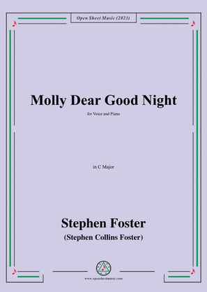 Book cover for S. Foster-Molly Dear Good Night,in C Major