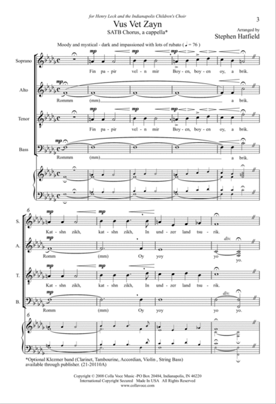 Vus Vet Zayn 4-Part scores gallery preview page 2