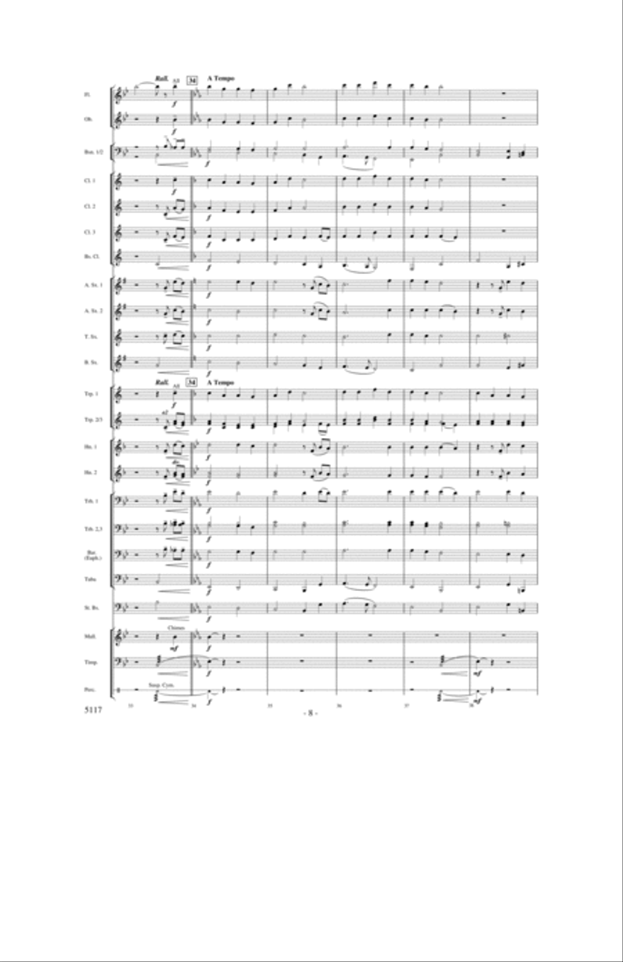Hymn for a Child Concert Band scores gallery preview page 7