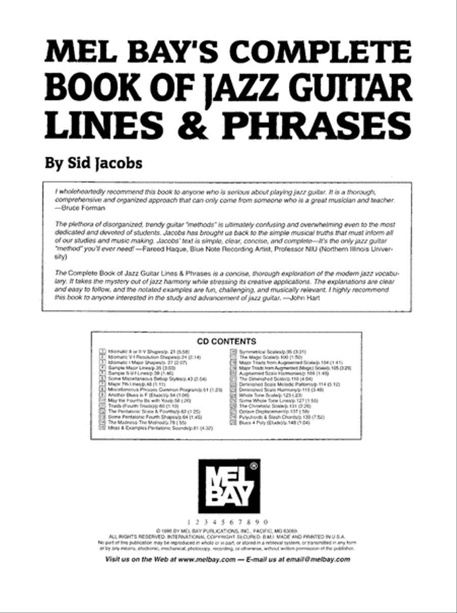 Complete Book of Jazz Guitar Lines & Phrases Electric Guitar scores gallery preview page 3