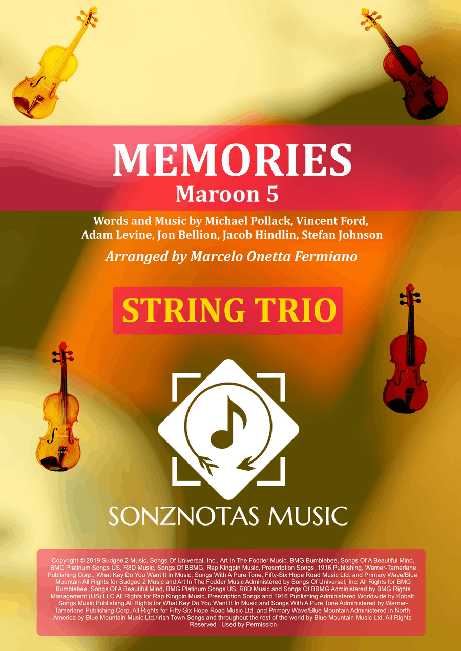 Memories String Trio scores gallery preview page 1