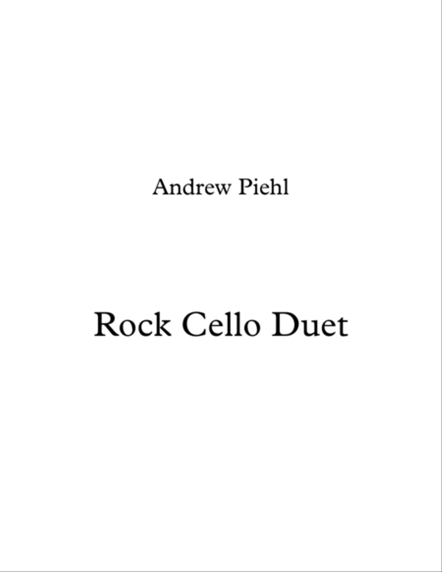 Rock! Cello! Duet! String Duet scores gallery preview page 1