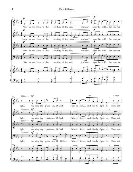 Three Evening Canticles — SATB voices, organ image number null