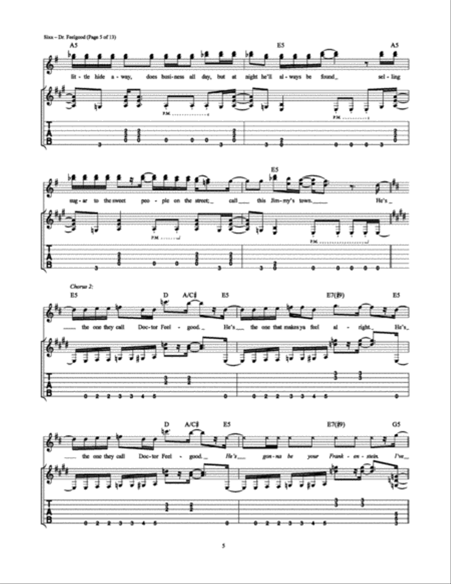 Dr. Feelgood Electric Guitar scores gallery preview page 5