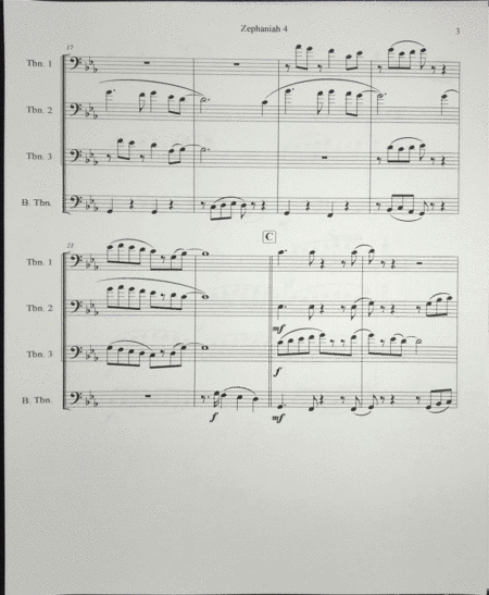 Zephaniah 4 Trombone Quartet image number null