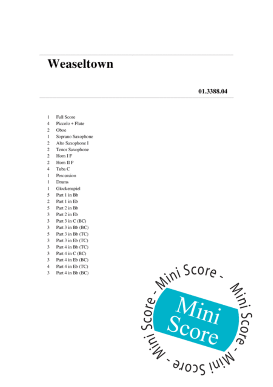 Weaseltown Concert Band scores gallery preview page 4