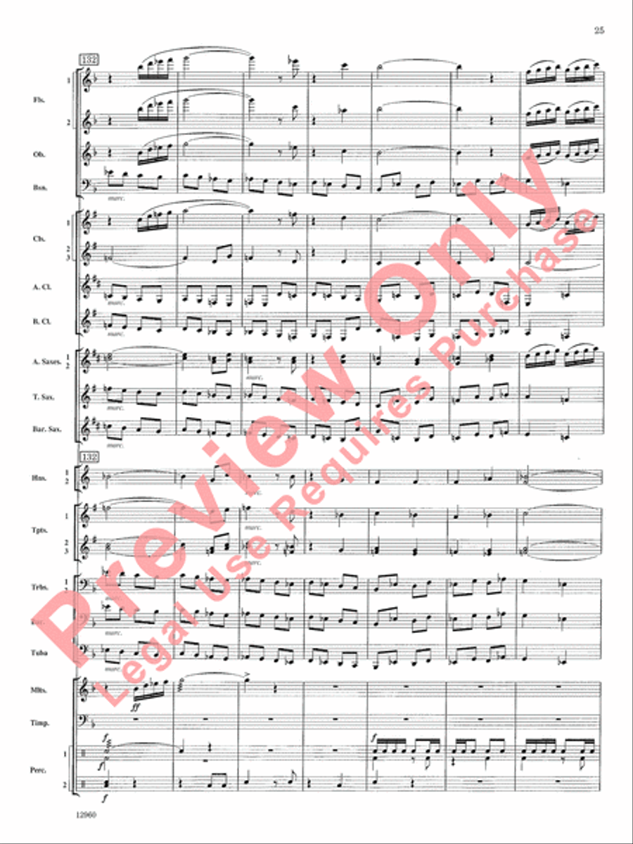 Sailing Songs Concert Band scores gallery preview page 26