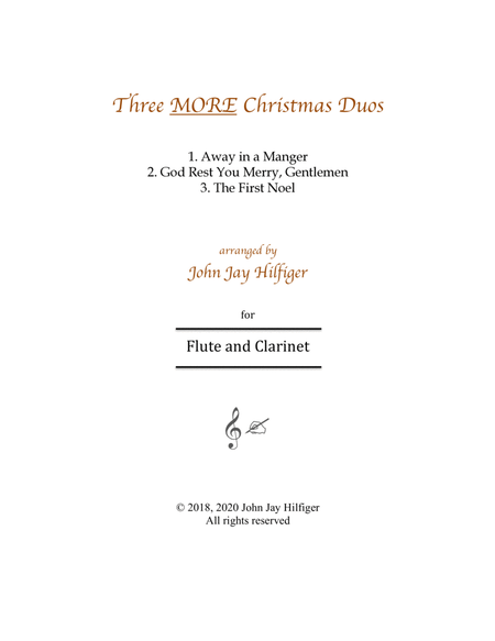Three MORE Christmas Duos for Flute and Clarinet image number null