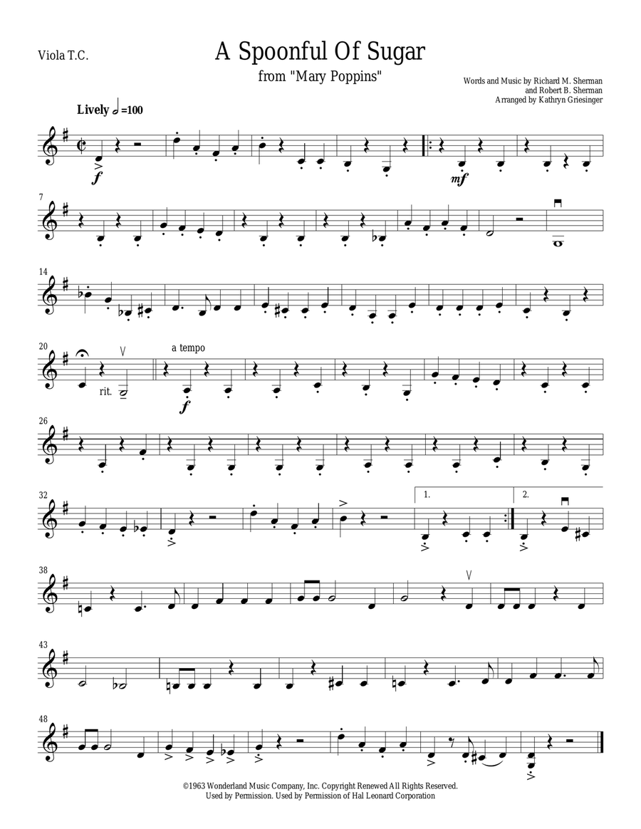 A Spoonful Of Sugar A Spoonful Of Sugar String Quartet scores gallery preview page 3