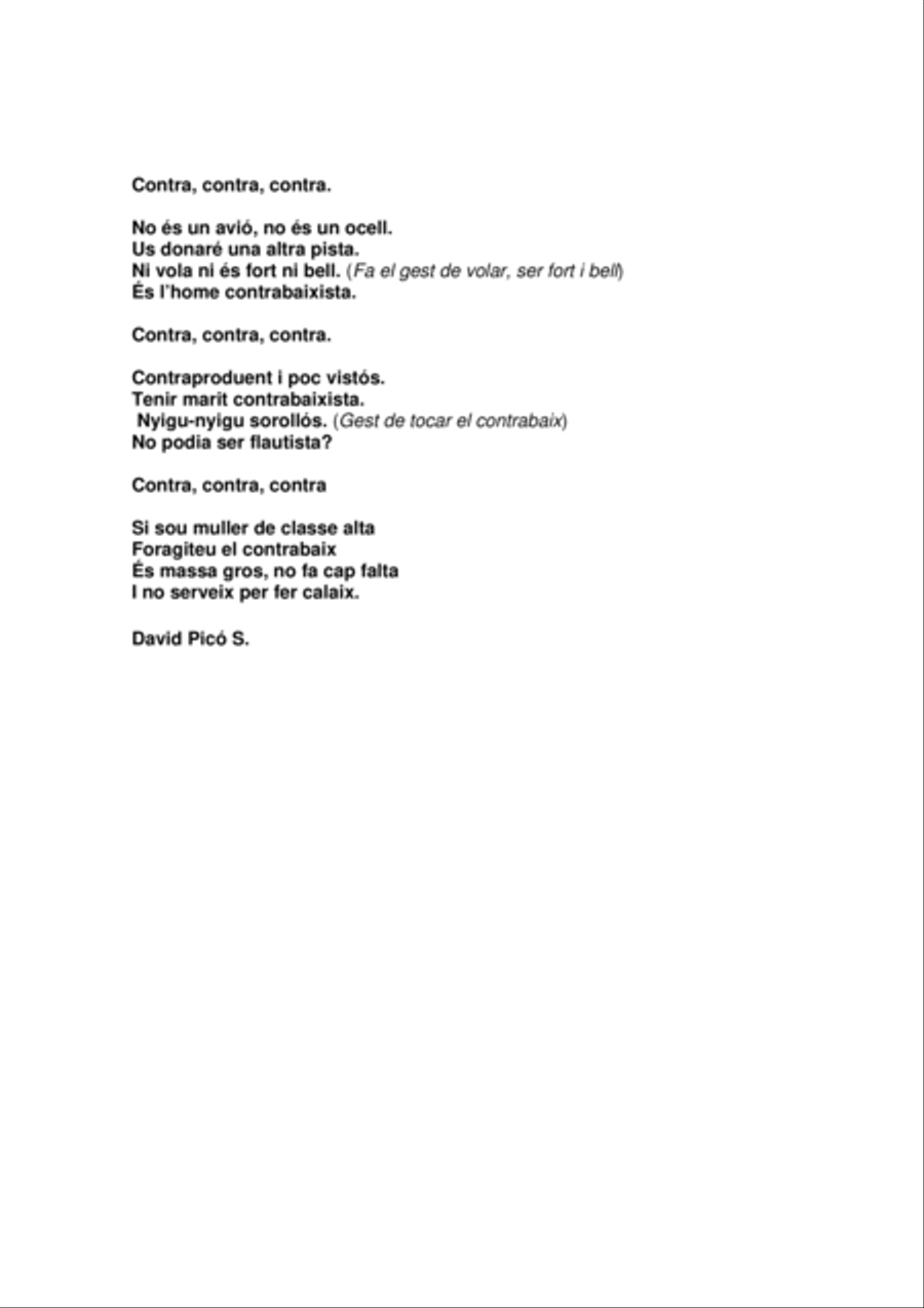 Parella desaparellada Parella desaparellada Double Bass scores gallery preview page 6