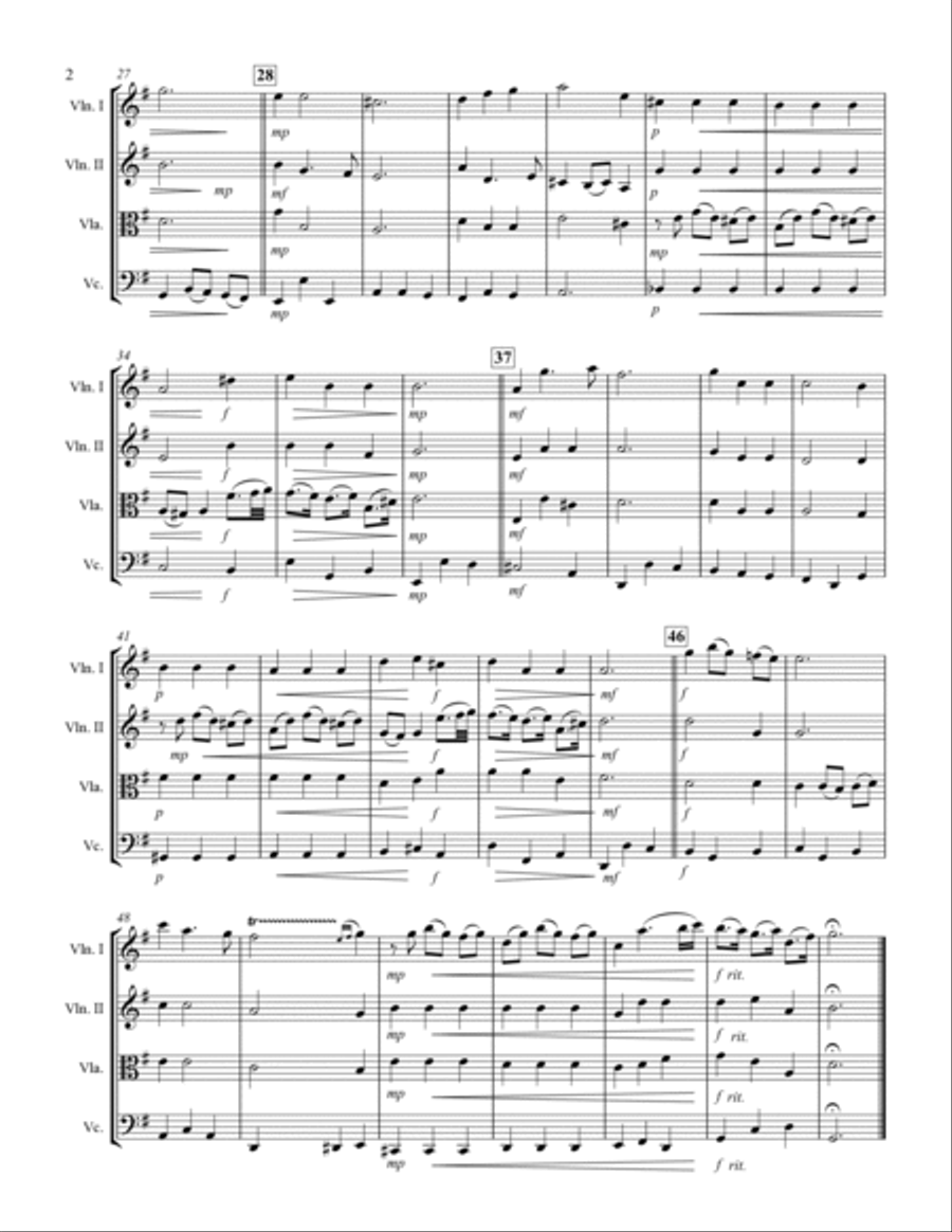 Bist du bei mir, geh ich mit Freuden' (for String Quartet) String Quartet scores gallery preview page 3