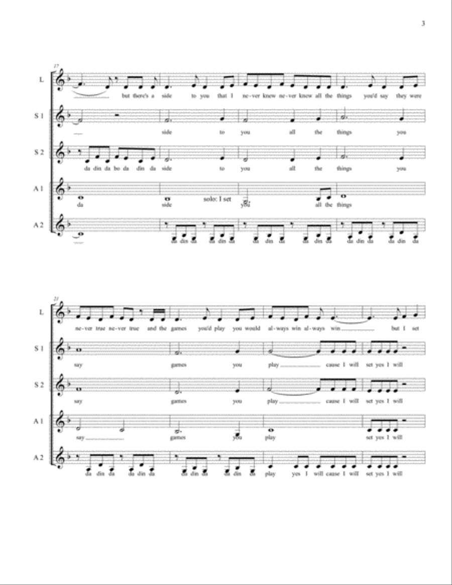 Set Fire To The Rain SSA scores gallery preview page 3