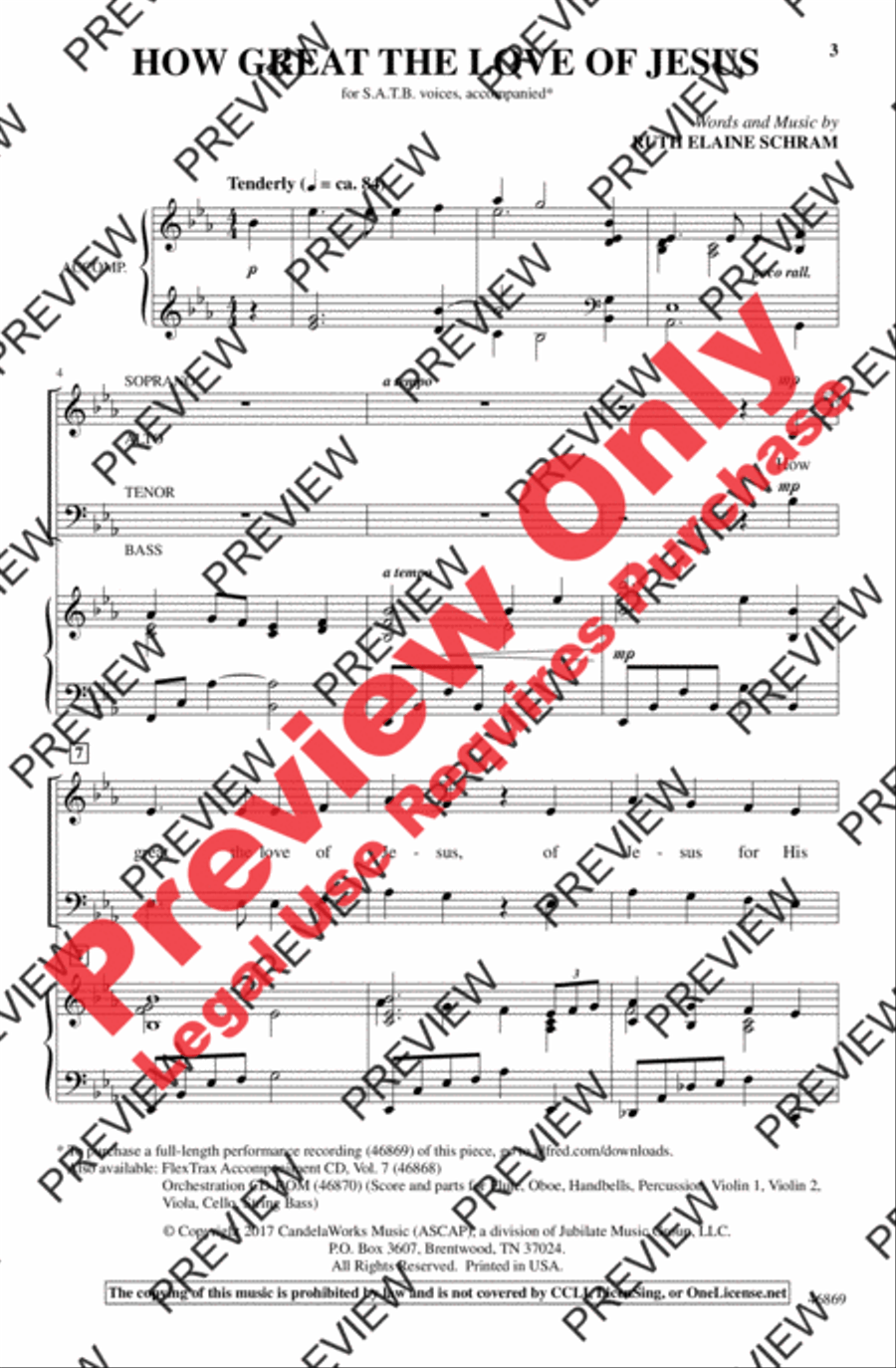 How Great the Love of Jesus 4-Part scores gallery preview page 3
