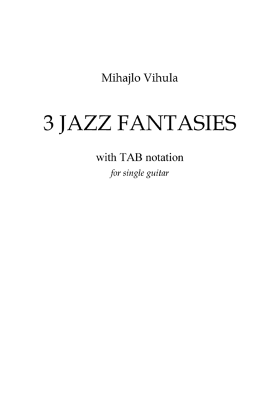 3 JAZZ FANTASIES Electric Guitar scores gallery preview page 2