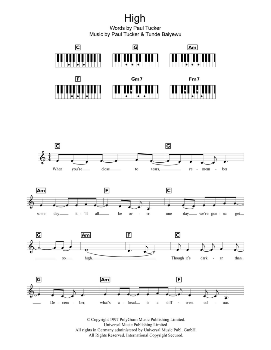 High Piano scores gallery preview page 1