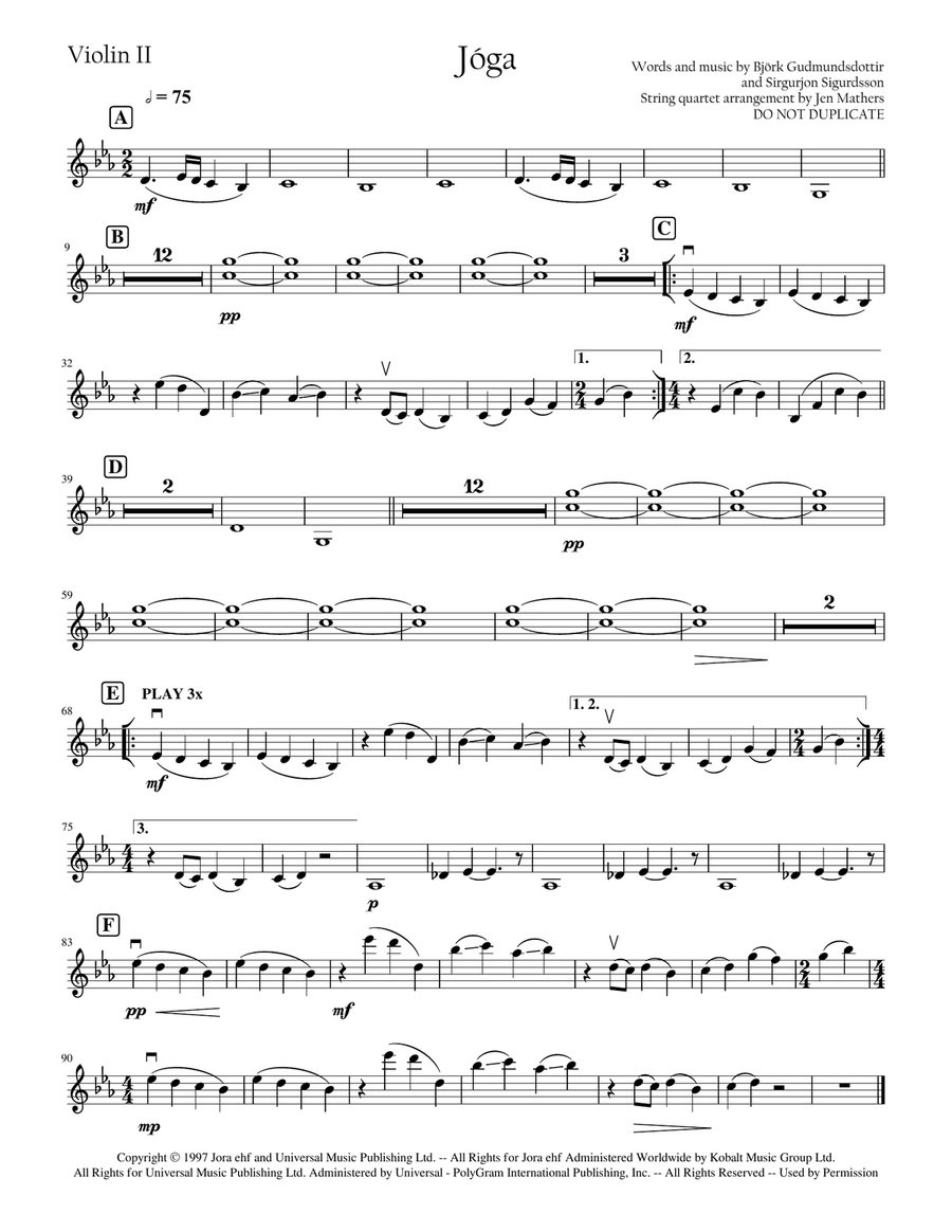 Joga String Quartet scores gallery preview page 2