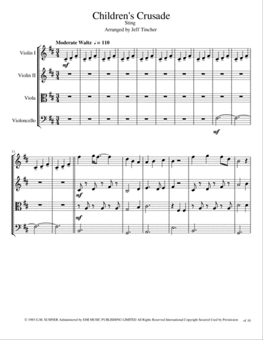Children's Crusade Children's Crusade String Quartet scores gallery preview page 2