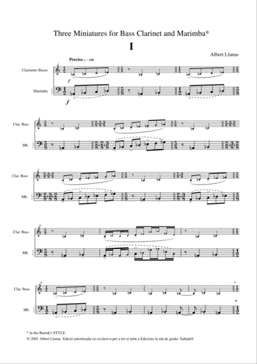Tres miniatures Small Ensemble scores gallery preview page 5