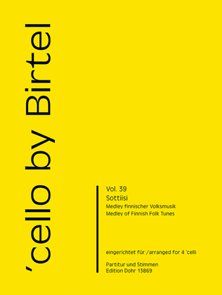 Book cover for Sottiisi für vier Violoncelli -Medley finnischer Volksmusik-