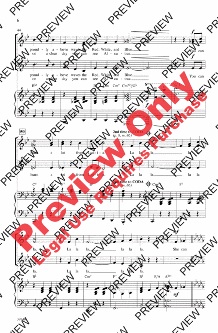 Lydia, the Tattooed Lady Women's Choir scores gallery preview page 6
