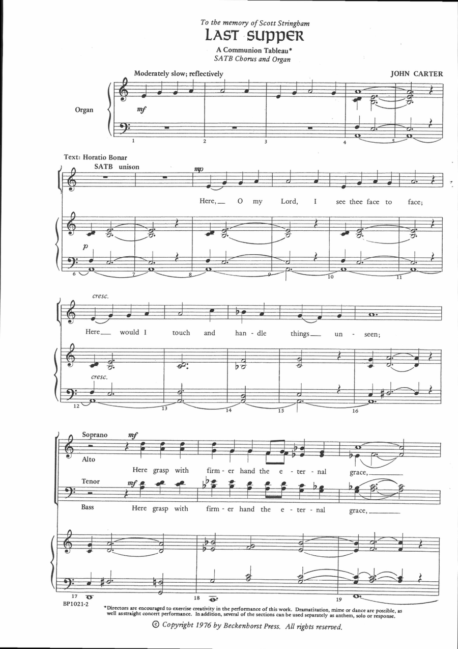 Last Supper 4-Part scores gallery preview page 2
