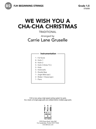 Book cover for We Wish You a Cha-Cha Christmas: Score