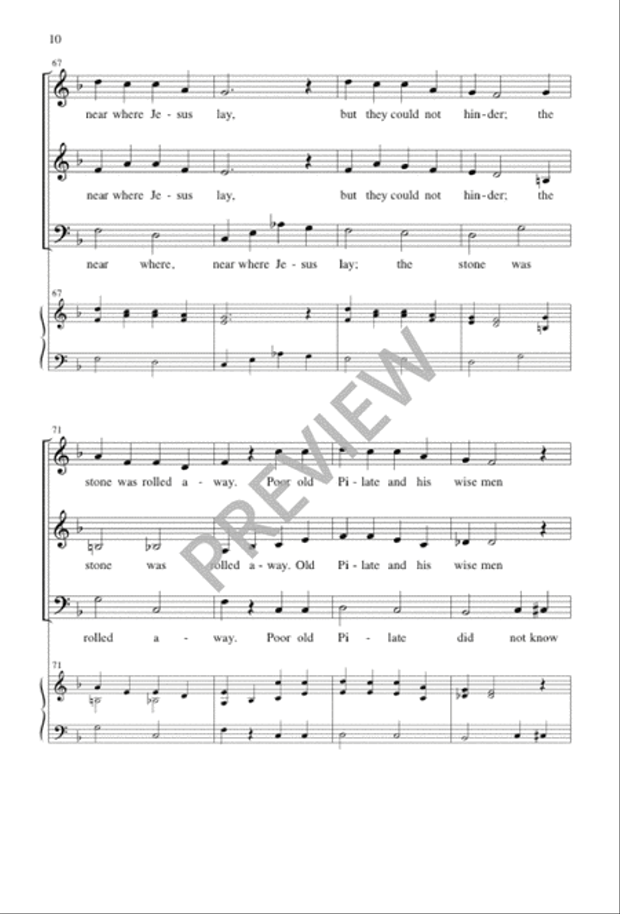 The Angel Rolled the Stone Away 3-Part scores gallery preview page 11