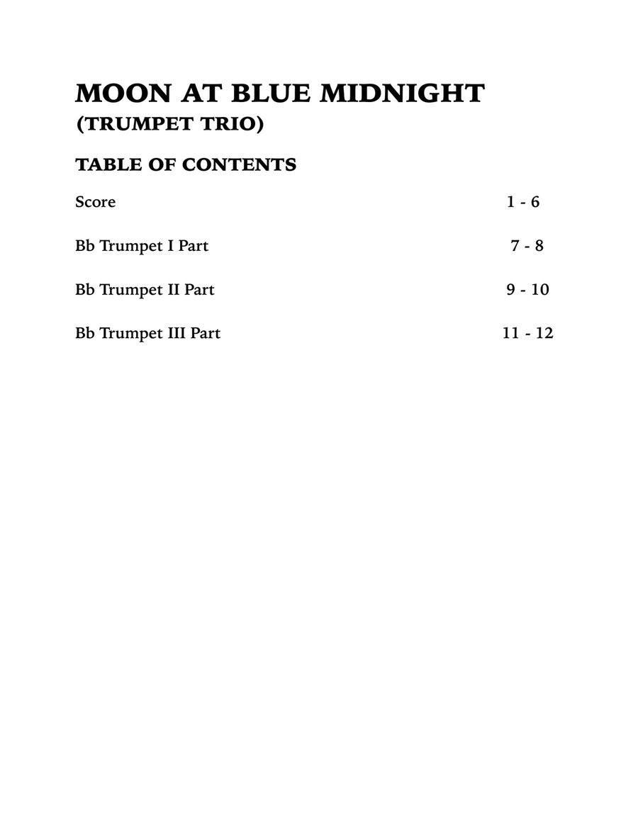 Moon at Blue Midnight (Trumpet Trio) Moon at Blue Midnight (Trumpet Trio) Trumpet Trio scores gallery preview page 4