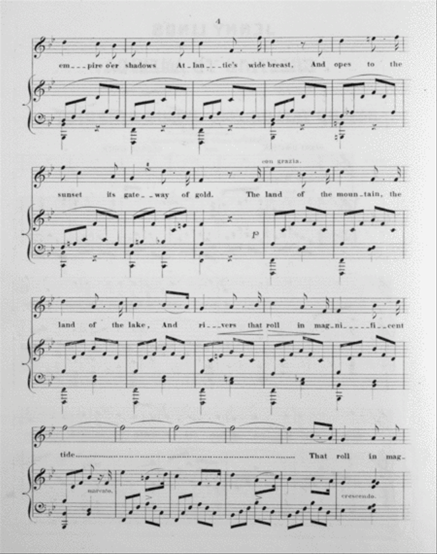 Jenny Lind's Greeting to America Voice scores gallery preview page 3
