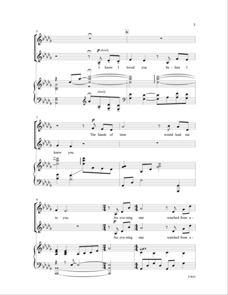 I Knew I Loved You - SSA SSA scores gallery preview page 3