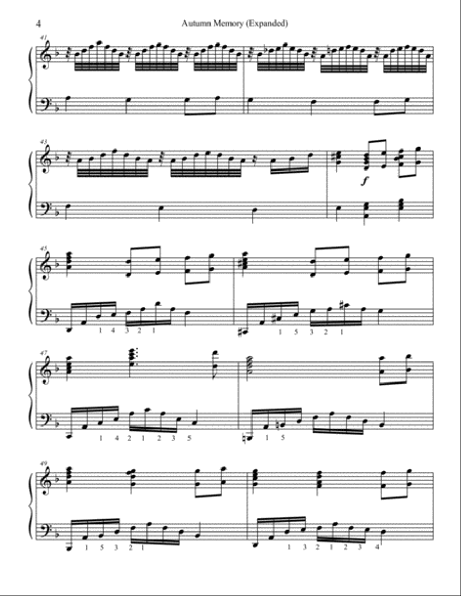 Autumn Memory Autumn Memory Piano Solo scores gallery preview page 4