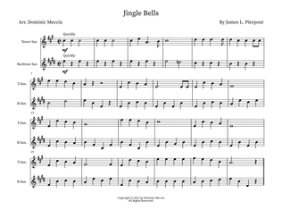 Jingle Bells- Tenor Sax and Bari Sax Duet