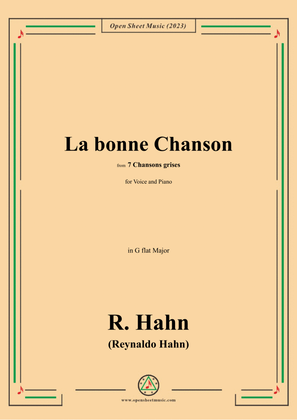 R. Hahn-La bonne Chanson,from '7 Chansons grises',in G flat Major