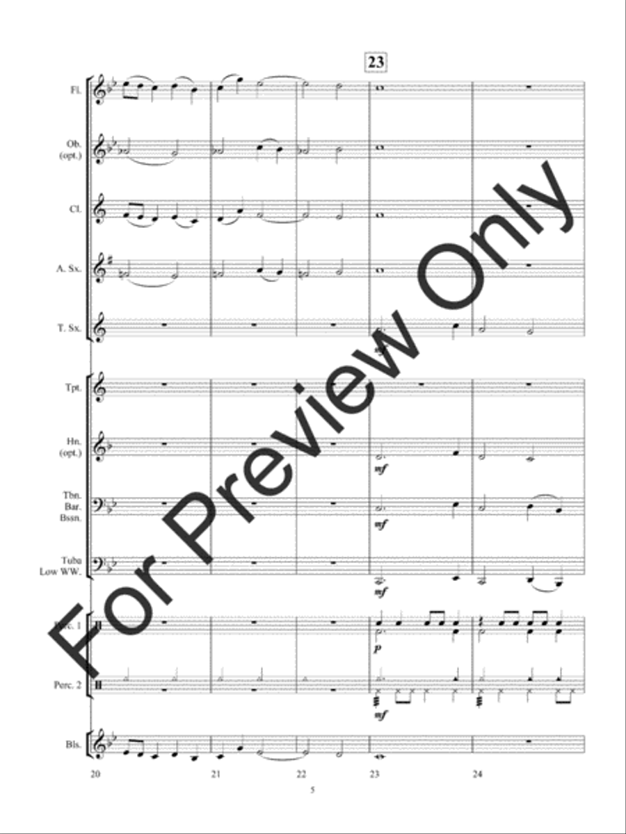 Chase Through The Midnight Forest Concert Band scores gallery preview page 8