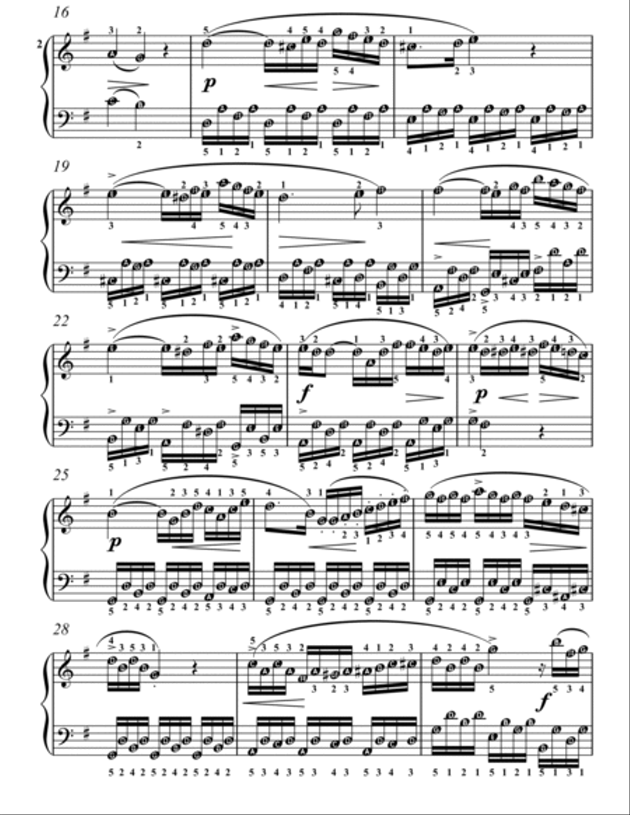 Sonata in C Major K545 Second Movement Elementary Piano Sheet Music Easy Piano scores gallery preview page 3
