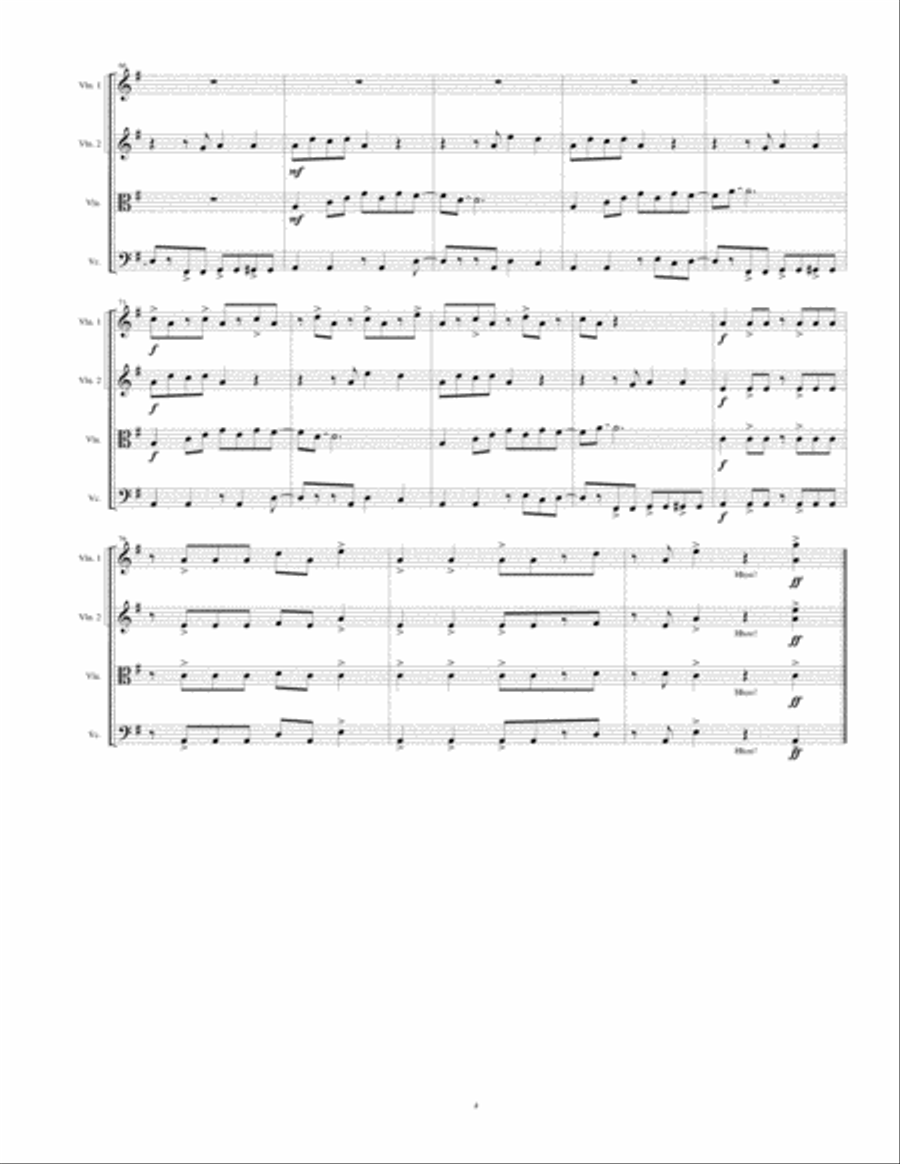 Oye Como Va String Quartet scores gallery preview page 4