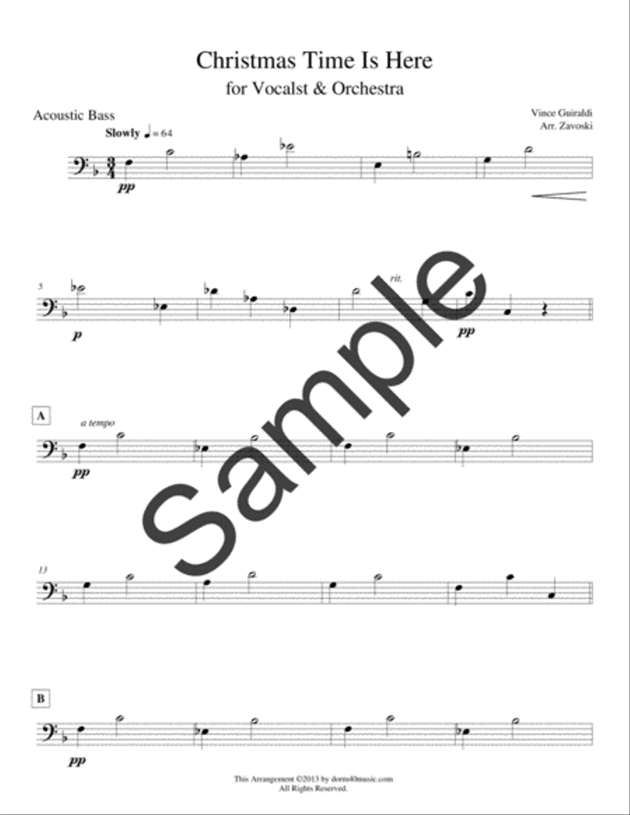 Christmas Time Is Here Chamber Orchestra scores gallery preview page 3