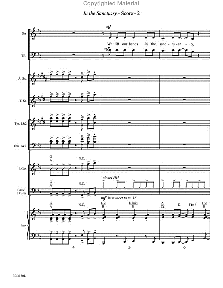 In the Sanctuary - Instrumental Ensemble Score and Parts image number null