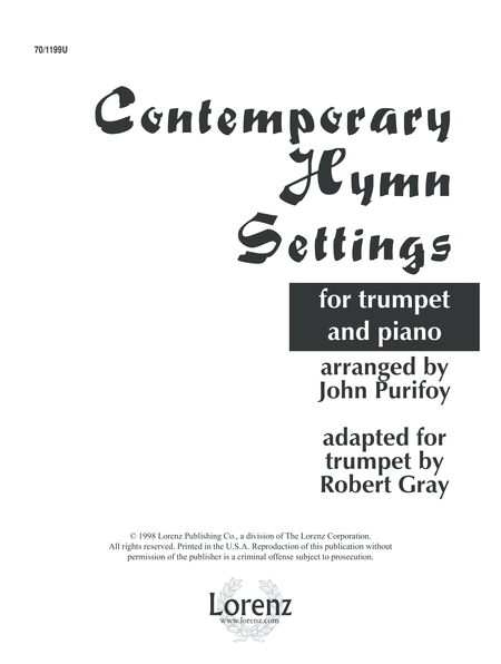 Contemporary Hymn Settings for Trumpet and Piano by John Purifoy Trumpet Solo - Digital Sheet Music