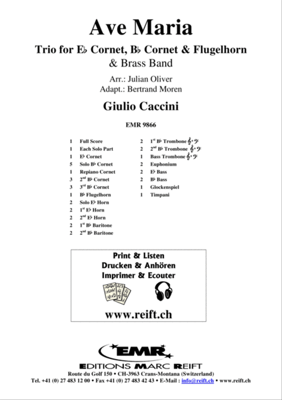 Ave Maria Brass Trio scores gallery preview page 2