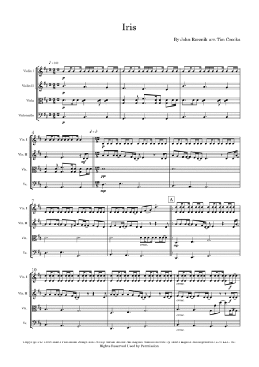 Iris String Quartet scores gallery preview page 2