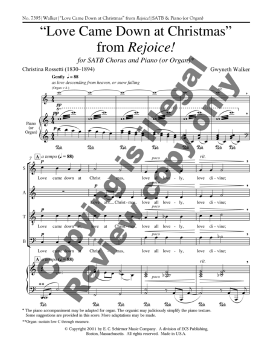 Rejoice!: 2. Love Came Down at Christmas (Choral Score)