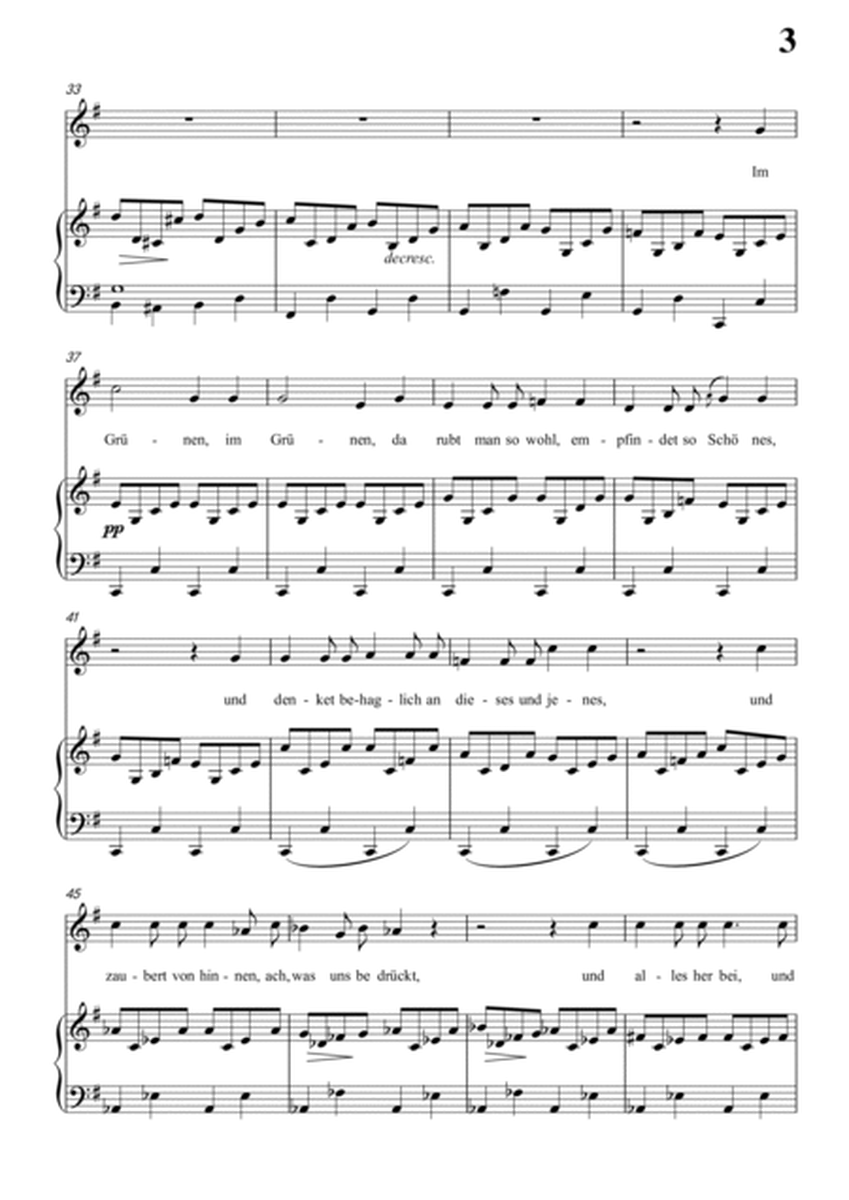 Schubert-Das Lied im Grünen,Op.115 No.1 in G for Vocal and Piano